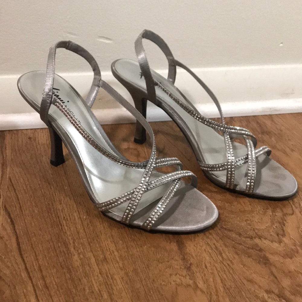 Silver Strap Heels